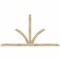 Ekena Millwork Richland Rough Sawn Timber Gable Bracket, Douglas Fir, 96"W x 52"H x 2"D x 4"F, 13/12 Pitch GBW096X52X0204RIC00RDF - alternate 1